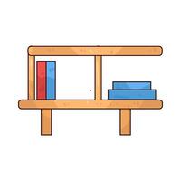 Illustration of bookshelf vector
