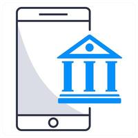 Mobile Banking and banking icon concept vector