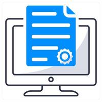 Digital Contract and document icon concept vector