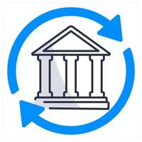 Bank Transfer and money icon concept vector