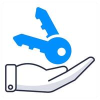 Business Key and growth icon concept vector