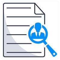 Search Employee and search icon concept vector
