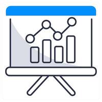 Presentation and slide icon concept vector