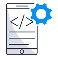 App Development and code icon concept vector
