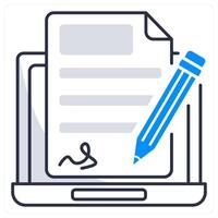 Electronic Signature and digital icon concept vector