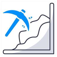 Mining and drill icon concept vector