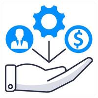 Resource Allocation and resources icon concept vector