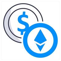 Cryptocurrency and bitcoin icon concept vector