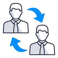 Change Management and strategy icon concept vector