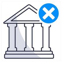 Underbanked and banking icon concept vector