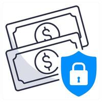 Money Protection and security icon concept vector