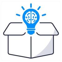 Out of Box and ideas icon concept vector