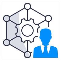 Management Skill and decision icon concept vector