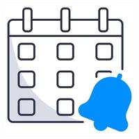 Meeting Reminder and alert icon concept vector