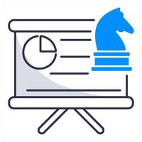 Business Strategy and strategy icon concept vector