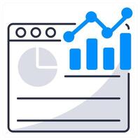 Analytics and data icon concept vector