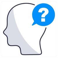 Doubt and question icon concept vector