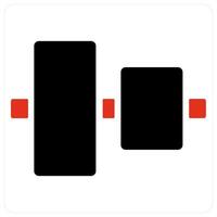Right align and align icon concept vector