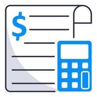 Financial Report and report icon concept vector