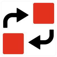 Merge and link icon concept vector