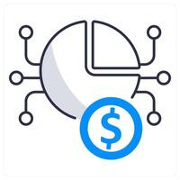 Crypto Currency and bitcoin icon concept vector