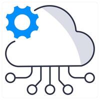 Saas and cloud icon concept vector