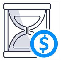 Time is Money and time icon concept vector