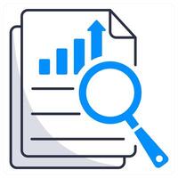 Market Research and data icon concept vector