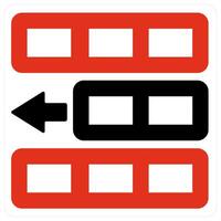 Left align and Left icon concept vector