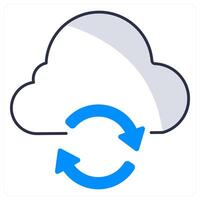 Cloud Sync and data icon concept vector