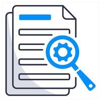 Data and search icon concept vector