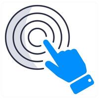 Interactive and touch icon concept vector
