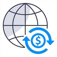 Wire Transfer and transfer icon concept vector