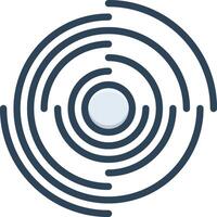 Color icon for dynamic vector