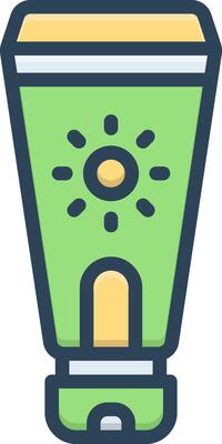Color icon for sunscreen