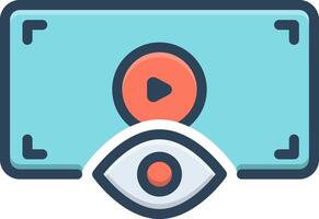 Color icon for viewer vector