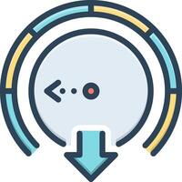 Color icon for slow vector