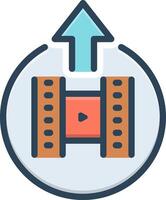 Color icon for upload vector