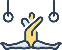 Color icon for gymnastics vector