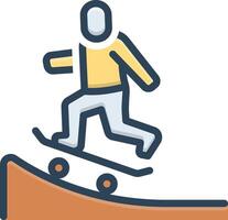 Color icon for skating vector