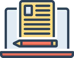 Color icon for content vector