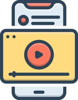 Color icon for mobile vector