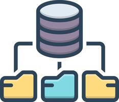 Color icon for hosting vector