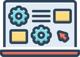 Color icon for user interface vector