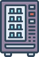 Color icon for vending machine vector