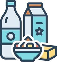Color icon for milk product vector