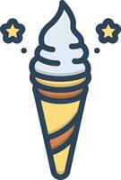 Color icon for ice cream vector