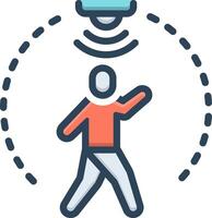 Color icon for motion sensor vector