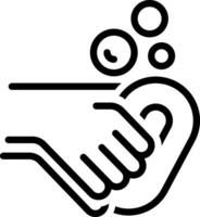Black line icon for use soap vector