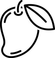 Black line icon for mango vector